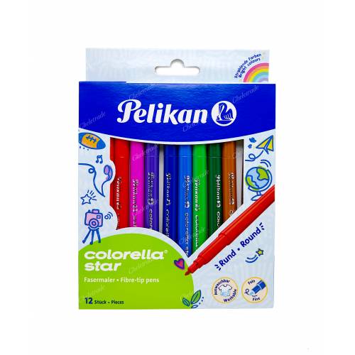 Pelikan Colorella Star 12 Colour Fibre-Tip Pen