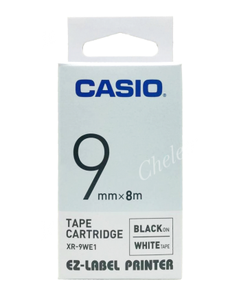 9mm Casio Label Tape (Black on White)