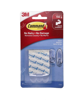 3M Clear Medium Refill Strips 17021CLR