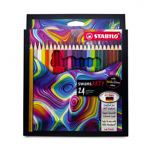 Stabilo 24col Coloured Pencils swansARTY