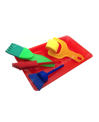 Sponge Brush with Tray set